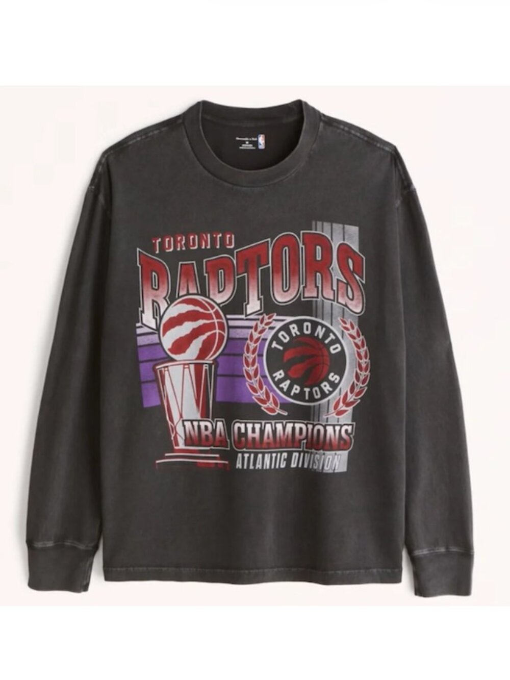 Abercrombie & Fitch Toronto Raptors Long Sleeve T-Shirt, Size Medium